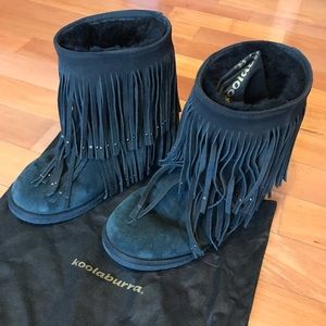 Koolaburra Fringe Wedge Boots